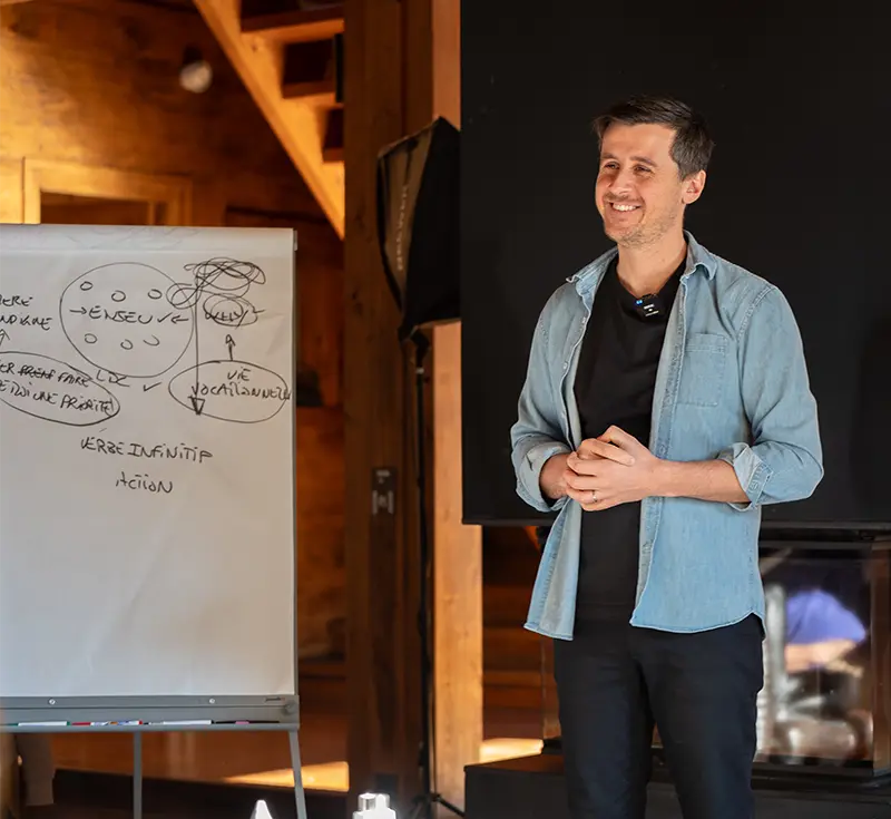 Thomas Gibot lors d'une session d'immersion de coaching